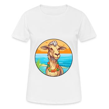 Ziege Aquarell Cartoon Kawaii Clipart Tier - Frauen T-Shirt atmungsaktiv - Weiß - Vorne - AI Model Female 172 dark (172cm)
