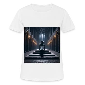 Fart Souls - Hollow Knight on Porcelain Throne #06 - Women's Breathable T-Shirt - white - Front - AI Model Female 172 dark (172cm)
