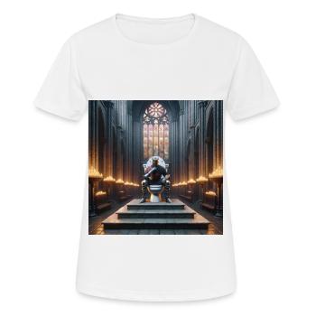 Fart Souls - Hollow Knight on Porcelain Throne #01 - Women's Breathable T-Shirt - white - Front - AI Model Female 172 dark (172cm)