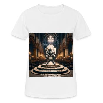 Furzseelen - Hohler Ritter auf Porzellanthron #03 - Frauen T-Shirt atmungsaktiv - Weiß - Vorne - AI Model Female 172 dark (172cm)