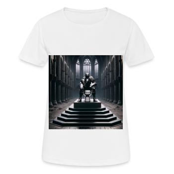 Fart Souls - Hollow Knight on Porcelain Throne #09 - Women's Breathable T-Shirt - white - Front - AI Model Female 172 dark (172cm)