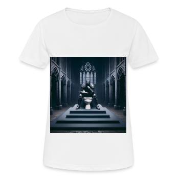 Fart Souls - Hollow Knight on Porcelain Throne #08 - Women's Breathable T-Shirt - white - Front - AI Model Female 172 dark (172cm)