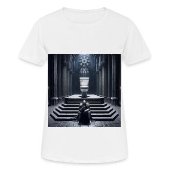 Fart Souls - Hollow Knight on Porcelain Throne #07 - Women's Breathable T-Shirt - white - Front - AI Model Female 172 dark (172cm)