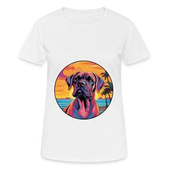 Alpine Mastiff Dog Breed Colorful Cartoon Watercol - Women's Breathable T-Shirt - white - Front - AI Model Female 172 dark (172cm)