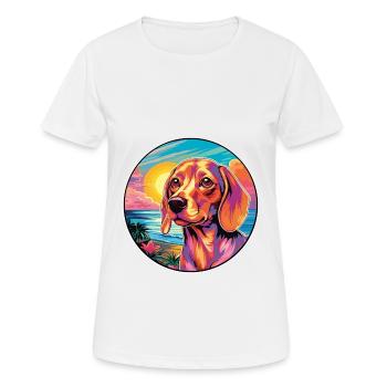 Alpine Dachsbracke Dog Breed Colorful Cartoon Wate - Women's Breathable T-Shirt - white - Front - AI Model Female 172 dark (172cm)