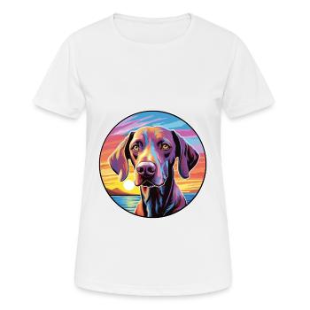 Ariege Pointer Dog Breed Colorful Cartoon Watercol - Women's Breathable T-Shirt - white - Front - AI Model Female 172 dark (172cm)