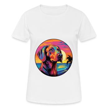 Aryan Molossus Dog Race Coloré Cartoon Watercol - T-shirt respirant Femme - blanc - Devant - AI Model Female 172 dark (172cm)