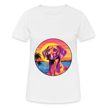 Andalusischer Jagdhund Rasse Bunte Karikatur Wasserc - Frauen T-Shirt atmungsaktiv - Weiß - Vorne - AI Model Female 172 dark (172cm)