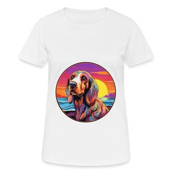 Basset Fauve De Bretagne Dog Breed Colorful Cartoo - Women's Breathable T-Shirt - white - Front - AI Model Female 172 dark (172cm)