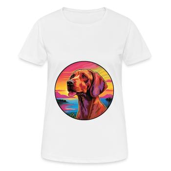 Bavarian Mountain Hound Dog Breed Colorful Cartoon - Women's Breathable T-Shirt - white - Front - AI Model Female 172 dark (172cm)