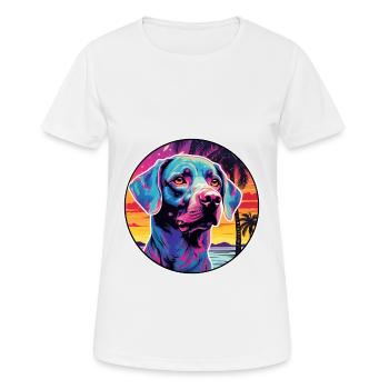 Bleu De Gascogne Chien Race Coloré Cartoon Waterc - T-shirt respirant Femme - blanc - Devant - AI Model Female 172 dark (172cm)