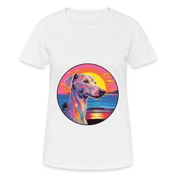 Bedlington Terrier Dog Breed Colorful Cartoon Wate - Women's Breathable T-Shirt - white - Front - AI Model Female 172 dark (172cm)