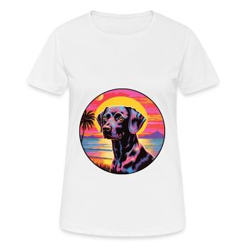 Chien de la Forêt-Noire Race De Chien Coloré Cartoon Wate - T-shirt respirant Femme - blanc - Devant - AI Model Female 172 dark (172cm)