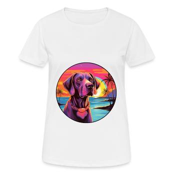 Bruno Jura Hund Rasse Bunte Karikatur Wasserc - Frauen T-Shirt atmungsaktiv - Weiß - Vorne - AI Model Female 172 dark (172cm)