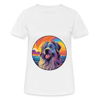 Caucasian Shepherd Dog Breed Colorful Cartoon Wate - Women's Breathable T-Shirt - white - Front - AI Model Female 172 dark (172cm)
