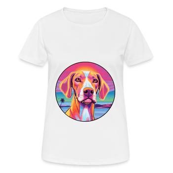 Bracco Italiano Race De Chien Coloré Cartoon Waterco - T-shirt respirant Femme - blanc - Devant - AI Model Female 172 dark (172cm)