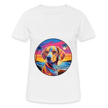 Chien Francais Dog Breed Colorful Cartoon Watercol - Women's Breathable T-Shirt - white - Front - AI Model Female 172 dark (172cm)