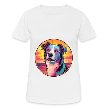 Race de chien de berger d’Asie centrale Dessin animé coloré - T-shirt respirant Femme - blanc - Devant - AI Model Female 172 dark (172cm)