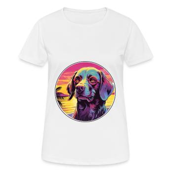 Cierny Sery Dog Breed Colorful Cartoon Watercolor - Women's Breathable T-Shirt - white - Front - AI Model Female 172 dark (172cm)