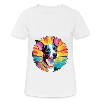 Decker Ratte Terrier Hunderasse Bunte Karikatur Wate - Frauen T-Shirt atmungsaktiv - Weiß - Vorne - AI Model Female 172 dark (172cm)
