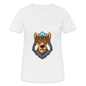 Illustration Kawaii de race de chien Ainu - T-shirt respirant Femme - blanc - Devant - AI Model Female 172 dark (172cm)
