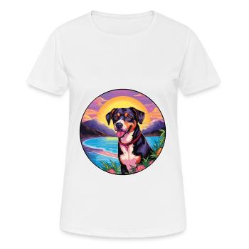 Chien de montagne de Formose race coloré dessin animé eau - T-shirt respirant Femme - blanc - Devant - AI Model Female 172 dark (172cm)