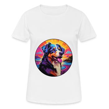 Estrela Chien De Montagne Race Coloré Cartoon Waterc - T-shirt respirant Femme - blanc - Devant - AI Model Female 172 dark (172cm)