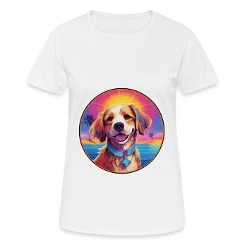Griffon Nivernais Dog Breed Colorful Cartoon Water - Women's Breathable T-Shirt - white - Front - AI Model Female 172 dark (172cm)