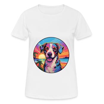 Jamthund Dog Breed Colorful Cartoon Watercolor - Women's Breathable T-Shirt - white - Front - AI Model Female 172 dark (172cm)