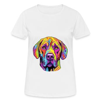 Kumaon Mastiff Dog Breed Colorful Cartoon Watercol - Women's Breathable T-Shirt - white - Front - AI Model Female 172 dark (172cm)