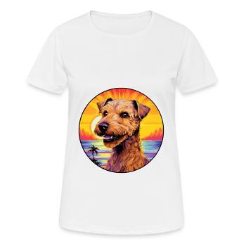 Lakeland Terrier Chien Race Coloré Cartoon Waterc - T-shirt respirant Femme - blanc - Devant - AI Model Female 172 dark (172cm)