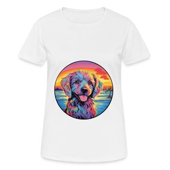 Owczarek Podhalanski Hunderasse Bunte Karikatur Wa - Frauen T-Shirt atmungsaktiv - Weiß - Vorne - AI Model Female 172 dark (172cm)