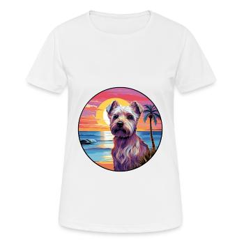 Ormskirk Terrier Hund Rasse Bunte Karikatur Wasserc - Frauen T-Shirt atmungsaktiv - Weiß - Vorne - AI Model Female 172 dark (172cm)