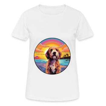 Petit Basset Griffon Vendéen Chien Race Coloré Ca - T-shirt respirant Femme - blanc - Devant - AI Model Female 172 dark (172cm)
