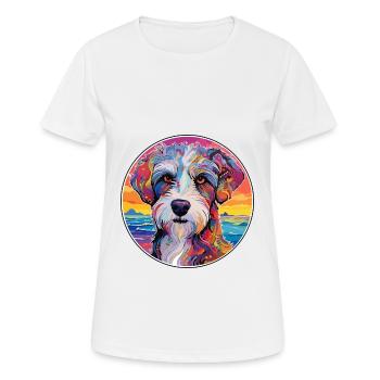 Picardy Sheepdog Dog Breed Colorful Cartoon Waterc - Women's Breathable T-Shirt - white - Front - AI Model Female 172 dark (172cm)