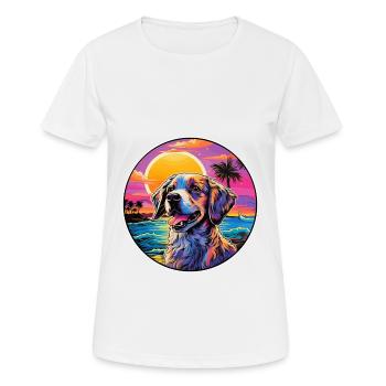 Perdiguero Navarro Dog Breed Colorful Cartoon Wate - Women's Breathable T-Shirt - white - Front - AI Model Female 172 dark (172cm)