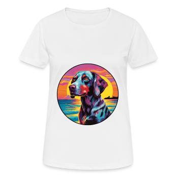 Polish Hunting Dog Breed Colorful Cartoon Watercol - Women's Breathable T-Shirt - white - Front - AI Model Female 172 dark (172cm)