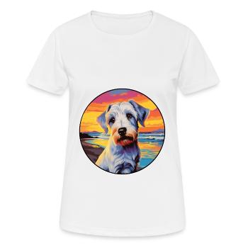 Sealyham Terrier Dog Breed Colorful Cartoon Waterc - Women's Breathable T-Shirt - white - Front - AI Model Female 172 dark (172cm)