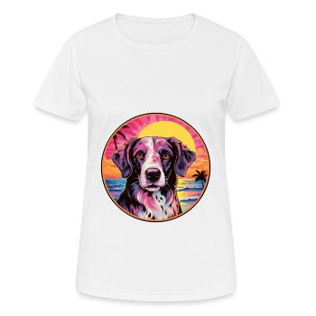 Slovensky Kopov Race De Chien Coloré Dessin Animé Waterco - T-shirt respirant Femme - blanc - Devant - AI Model Female 172 dark (172cm)