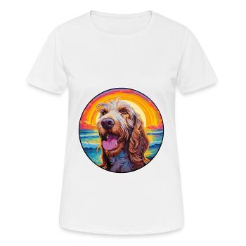 Spinone Italiano Race De Chien Coloré Cartoon Waterc - T-shirt respirant Femme - blanc - Devant - AI Model Female 172 dark (172cm)