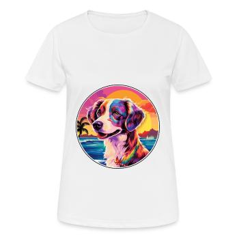 Swiss Laufhund Dog Breed Colorful Cartoon Watercol - Women's Breathable T-Shirt - white - Front - AI Model Female 172 dark (172cm)
