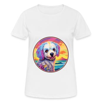 Tahltan Bear Dog Breed Colorful Cartoon Watercolor - Women's Breathable T-Shirt - white - Front - AI Model Female 172 dark (172cm)