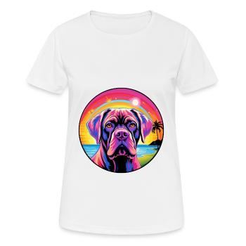 Transmontano Mastiff Dog Breed Colorful Cartoon Wa - Women's Breathable T-Shirt - white - Front - AI Model Female 172 dark (172cm)