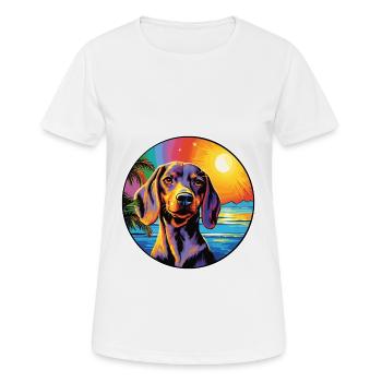 Westphalie Dachsbracke Race De Chien Coloré Dessin Animé - T-shirt respirant Femme - blanc - Devant - AI Model Female 172 dark (172cm)
