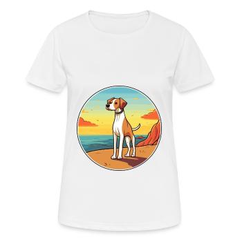 Alano Espanol Dog Breed Cartoon Kawaii Clipart Dog - Women's Breathable T-Shirt - white - Front - AI Model Female 172 dark (172cm)