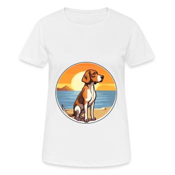 Ariege Pointer Dog Breed Cartoon Kawaii Clipart - Women's Breathable T-Shirt - white - Front - AI Model Female 172 dark (172cm)