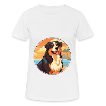 Alabai Shepherd Dog Breed Cartoon Kawaii Clipart - Women's Breathable T-Shirt - white - Front - AI Model Female 172 dark (172cm)