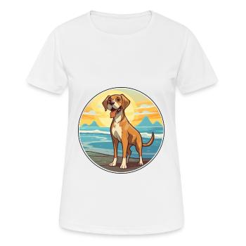 Aryan Molossus chien race Cartoon Kawaii Clipart - T-shirt respirant Femme - blanc - Devant - AI Model Female 172 dark (172cm)
