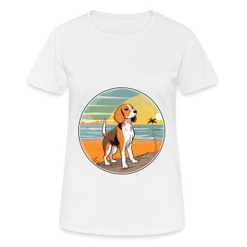 Beagle Harrier Hund Rasse Cartoon Kawaii Clipart - Frauen T-Shirt atmungsaktiv - Weiß - Vorne - AI Model Female 172 dark (172cm)