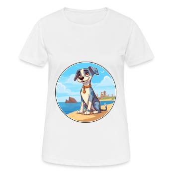 bleu de gascogne hunderasse cartoon kawaii clipart - Frauen T-Shirt atmungsaktiv - Weiß - Vorne - AI Model Female 172 dark (172cm)